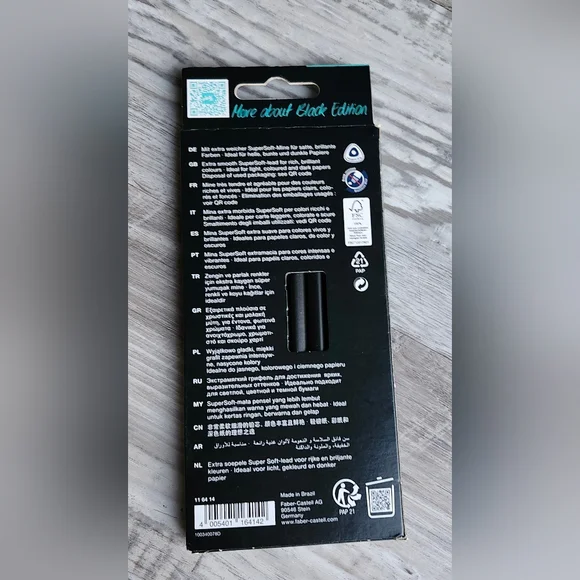 Faber-Castell Colored Pencil Set 12 Skin Tone + 12 Black Edition Artist Supplies - Picture 5 of 5